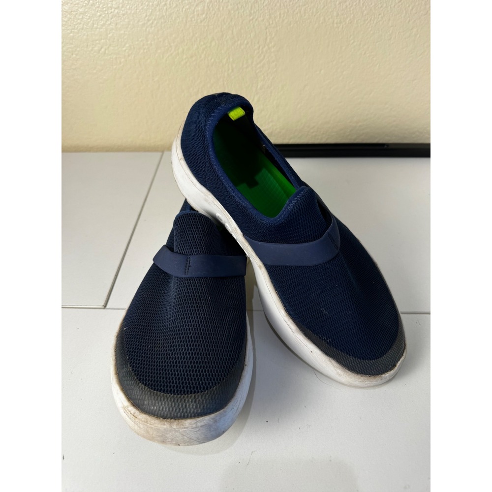 Oofos OOmg Mesh Low Shoe Women‎ 9.5 Navy Blue Recovery Slip On Walking Sneaker